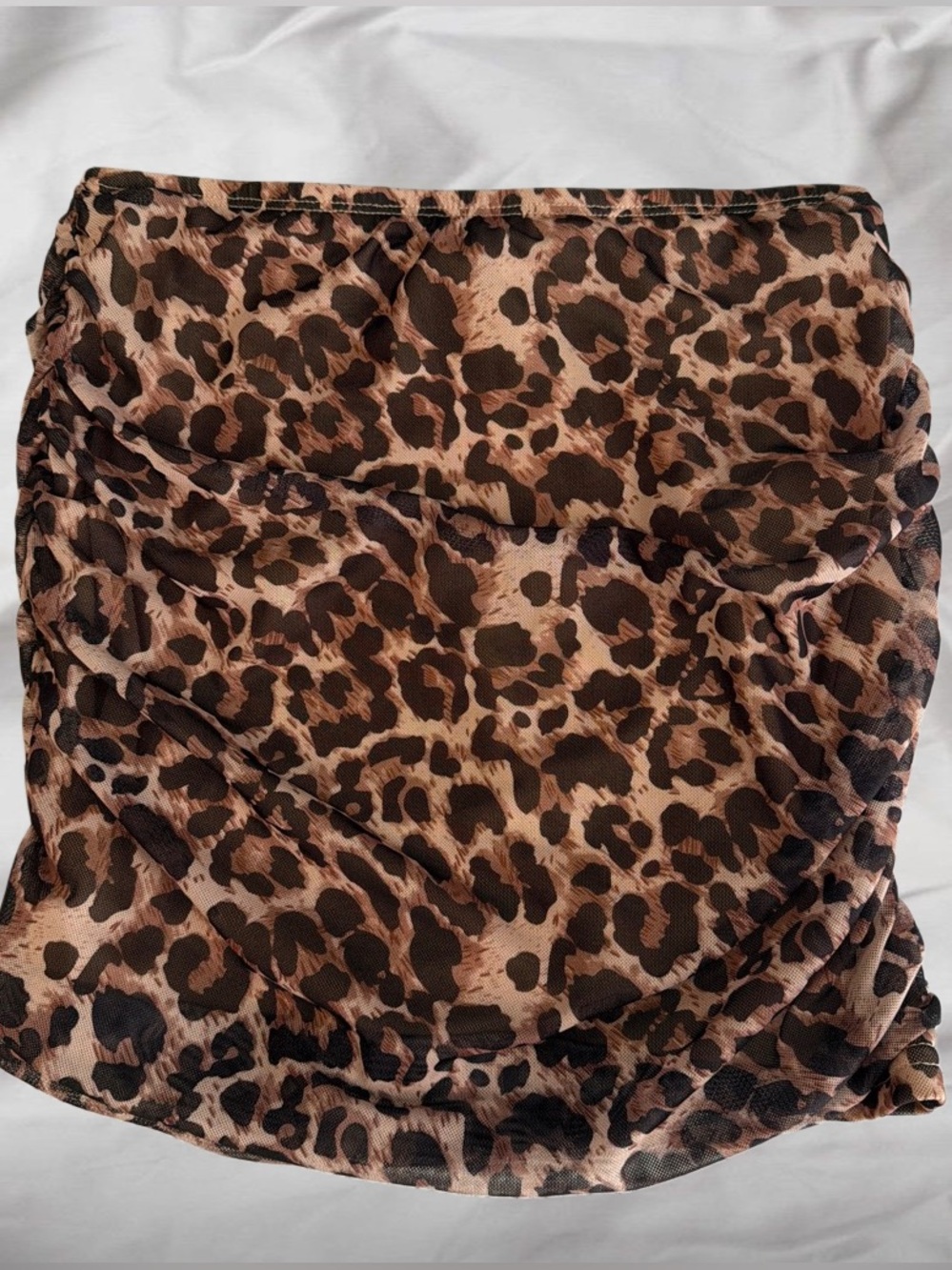 SHEIN Leopard Print Ruched tube top - XS